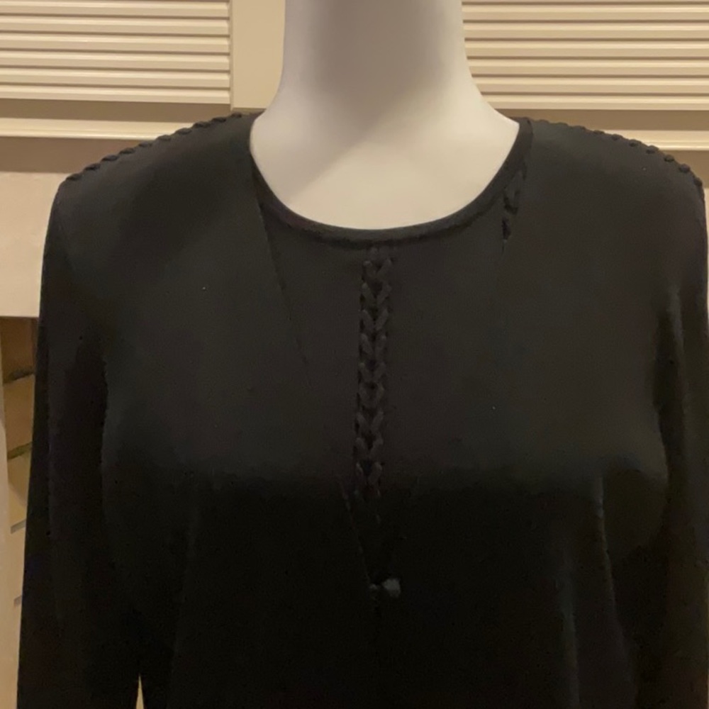 Elegant Black Twin Sweater Set